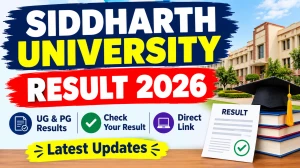 Siddharth University Result 2026 Out - Check UG & PG Result Online at suksn.edu.in Siddharth University Result 2026 Out - Check UG & PG Result Online at suksn.edu.in