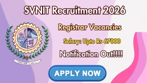 SVNIT Registrar Recruitment 2026 - Apply Online SVNIT Registrar Recruitment 2026 - Apply Online