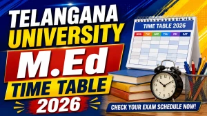 Telangana University M.Ed Time Table 2026 Out - Download PDF Online @ telanganauniversity.ac.in