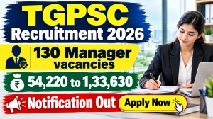 TGPSC Manager Recruitment 2026 Notification Out - Apply Online for 130 Posts TGPSC Manager Recruitment 2026 Notification Out - Apply Online for 130 Posts