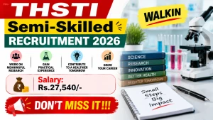 THSTI Semi-Skilled Recruitment 2026 - Walkin