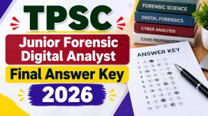 TPSC Junior Forensic Digital Analyst Final Answer Key 2026 - Download Response Sheet at tpsc.tripura.gov.in