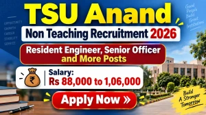 TSU Anand Non Teaching Recruitment 2026 - Apply Online for 17 Resident Engineer, Senior Officer and More Posts