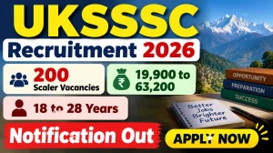 UKSSSC Group C Recruitment 2026 Notification Out - Apply Online for 200 Scaler Posts