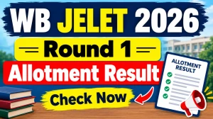 WB JELET 2026 Round 1 Allotment Result Out - Check Status Online at wbjeeb.nic.in