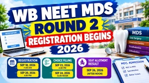 WB NEET MDS 2026 Round 2 Registration - Check Full Schedule Online at wbmcc.nic.in