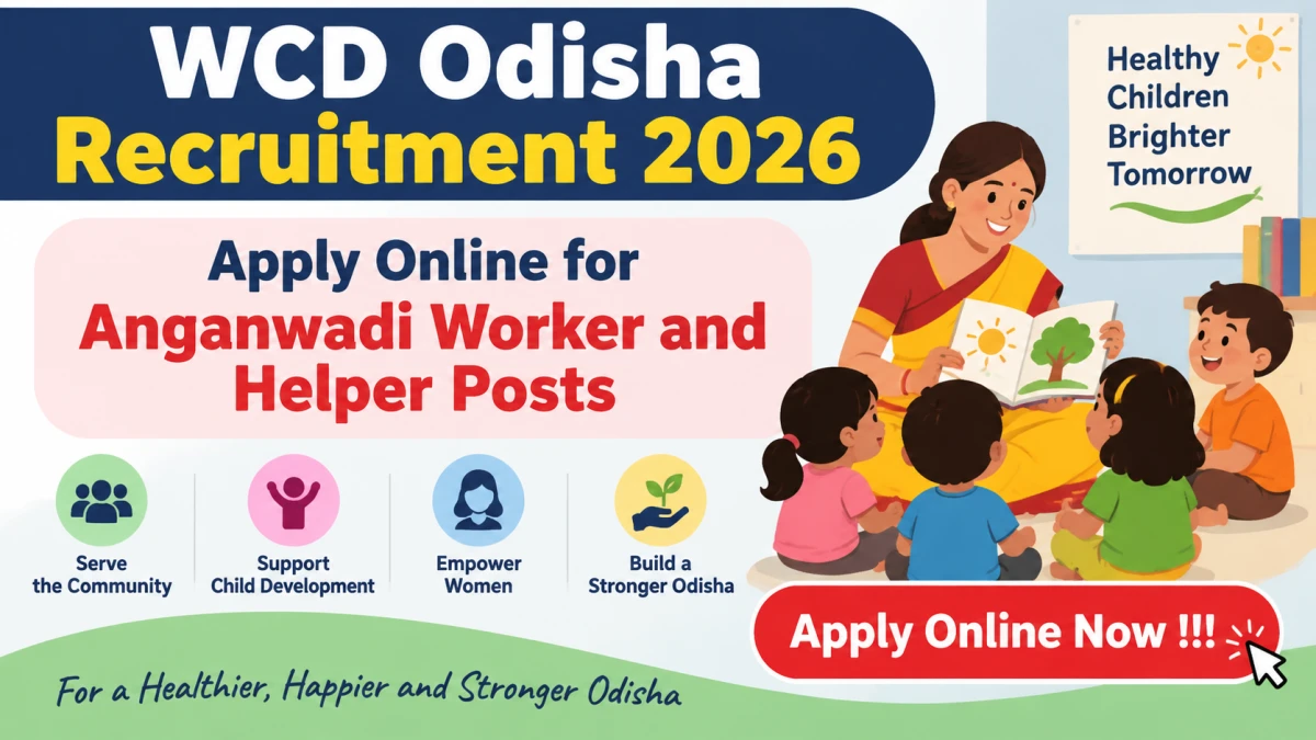 WCD Odisha Recruitment 2026 - Apply Online for Anganwadi Worker and Helper Posts