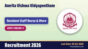 Amrita Vishwa Vidyapeetham Recruitment 2026 – Apply Online for 4 Resident Staff Nurse, Assistant Professor and More Posts Amrita Vishwa Vidyapeetham Recruitment 2026 – Apply Online for 4 Resident Staff Nurse, Assistant Professor and More Posts