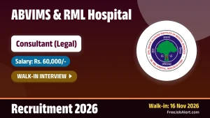ABVIMS & RML Hospital Consultant Recruitment 2026 – Walkin ABVIMS & RML Hospital Consultant Recruitment 2026 – Walkin