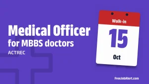 ACTREC Medical Officer Recruitment 2026 – Apply Online ACTREC Medical Officer Recruitment 2026 – Apply Online