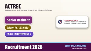 ACTREC Senior Resident Recruitment 2026 – Walkin