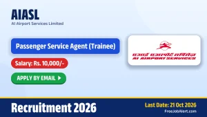 AIASL Passenger Service Agent (Trainee) Recruitment 2026 – Apply Online AIASL Passenger Service Agent (Trainee) Recruitment 2026 – Apply Online