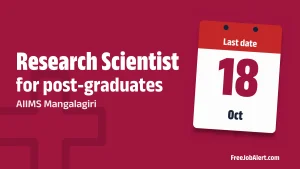 AIIMS Mangalagiri Research Scientist B Recruitment 2026 – Apply Online