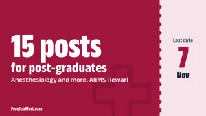 AIIMS Rewari Faculty (Group-A) Recruitment 2026 – Apply Offline for 15 Assistant Professor & Associate Professor Posts AIIMS Rewari Faculty (Group-A) Recruitment 2026 – Apply Offline for 15 Assistant Professor & Associate Professor Posts