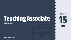 ANGRAU Teaching Associate (Crop Physiology) Recruitment 2026 – Walk-in