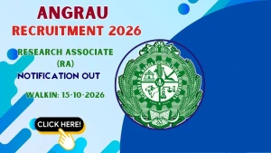 ANGRAU Research Associate Recruitment 2026 - Walkin ANGRAU Research Associate Recruitment 2026 - Walkin