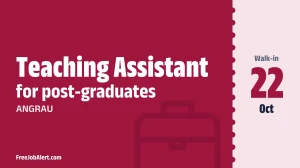 ANGRAU Teaching Assistant Recruitment 2026 – Walkin ANGRAU Teaching Assistant Recruitment 2026 – Walkin