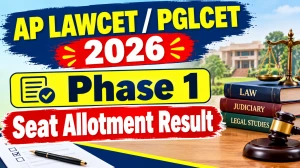 AP LAWCET/ PGLCET Phase 1 Seat Allotment Result 2026 Out - Check Status Online @ apsche.ap.gov.in AP LAWCET/ PGLCET Phase 1 Seat Allotment Result 2026 Out - Check Status Online @ apsche.ap.gov.in