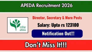 APEDA Recruitment 2026 – Apply Offline for 7 Director, Secretary & More Posts APEDA Recruitment 2026 – Apply Offline for 7 Director, Secretary & More Posts