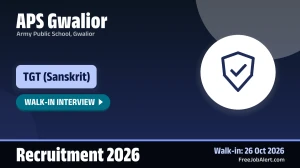 APS Gwalior TGT Recruitment 2026 – Apply Offline