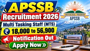 APSSB MTS Recruitment 2026 Notification Out – Apply Online for 93 Multi Tasking Staff Posts APSSB MTS Recruitment 2026 Notification Out – Apply Online for 93 Multi Tasking Staff Posts
