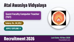 Atal Awasiya Vidyalaya Guest Faculty Recruitment 2026 – Apply Offline Atal Awasiya Vidyalaya Guest Faculty Recruitment 2026 – Apply Offline