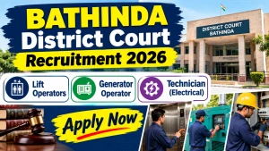 Bathinda District Court Recruitment 2026 - Apply Offline for Technician, Lift Operators and More Posts