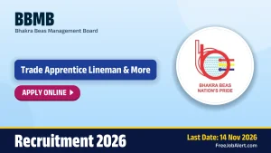 BBMB Recruitment 2026 – Apply Online for 9 Trade Apprentice Lineman, Trade Apprentice Electrician Posts
