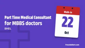 BHEL Part Time Medical Consultant Recruitment 2026 – Walkin