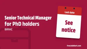 BIRAC Senior Technical Manager Recruitment 2026 – Apply Online BIRAC Senior Technical Manager Recruitment 2026 – Apply Online