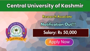 Central University of Kashmir Research Associate Recruitment 2026 - Apply Online Central University of Kashmir Research Associate Recruitment 2026 - Apply Online
