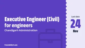 Chandigarh Administration Executive Engineer Recruitment 2026 – Apply Offline for 4 Posts Chandigarh Administration Executive Engineer Recruitment 2026 – Apply Offline for 4 Posts