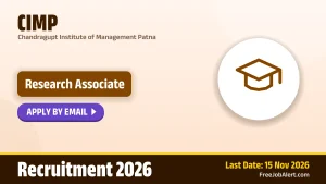CIMP Research Associate Recruitment 2026 – Apply Online
