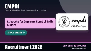 CMPDI Advocates Recruitment 2026 – Apply Online