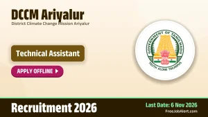 DCCM Ariyalur Technical Assistant Recruitment 2026 – Apply Offline