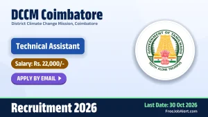DCCM Coimbatore Technical Assistant Recruitment 2026 – Apply Online