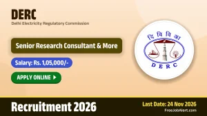 DERC Recruitment 2026 – Apply Online for 9 Senior Research Consultant, Consultant Posts