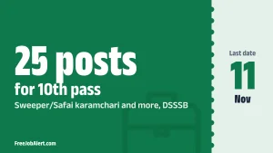 DSSSB Sweeper & Chowkidar Recruitment 2026 - Apply Online for 25 Posts