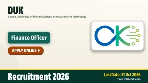 DUK Finance Officer Recruitment 2026 – Apply Online