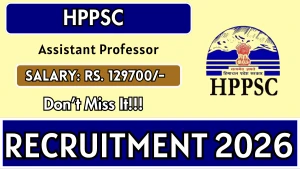 HPPSC Assistant Professor Recruitment 2026 - Apply Online