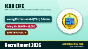 ICAR CIFE Young Professional Recruitment 2026 – Apply Online ICAR CIFE Young Professional Recruitment 2026 – Apply Online