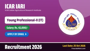 ICAR IARI Young Professional II Recruitment 2026 – Apply Online