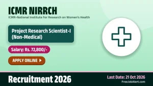 ICMR NIRRCH Project Research Scientist I Recruitment 2026 – Apply Online ICMR NIRRCH Project Research Scientist I Recruitment 2026 – Apply Online