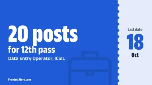 ICSIL Data Entry Operator Recruitment 2026 – Apply Online for 20 Posts ICSIL Data Entry Operator Recruitment 2026 – Apply Online for 20 Posts