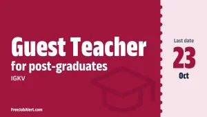 IGKV Guest Teacher Recruitment 2026 – Apply Online IGKV Guest Teacher Recruitment 2026 – Apply Online