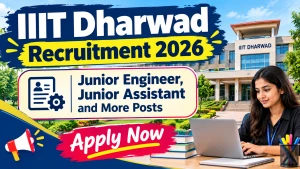 IIIT Dharwad Recruitment 2026 - Apply Online for 10 Junior Engineer, Junior Assistant and More Posts