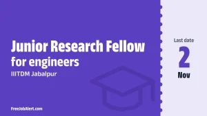 IIITDM Jabalpur Junior Research Fellow Recruitment 2026 – Apply Online