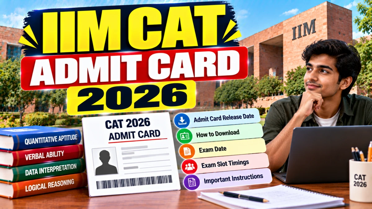 IIM CAT Admit Card 2026 Releasing November 4 - Download Hall Ticket, Exam Date and Slot Timings - FreeJobAlert.Com