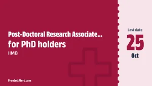 IIMB Post-Doctoral Research Associate Recruitment 2026 – Apply Online