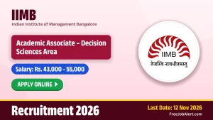 IIMB Academic Associate Recruitment 2026 – Apply Online